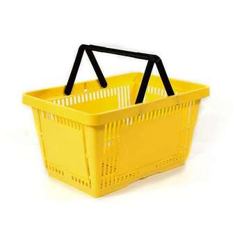 Ostoskori keltainen 28 l