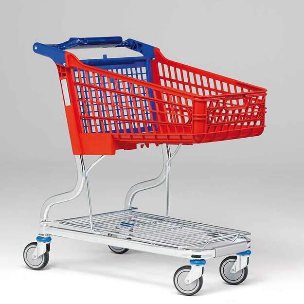 Muovinen ostoskärry alatasolla 90 L